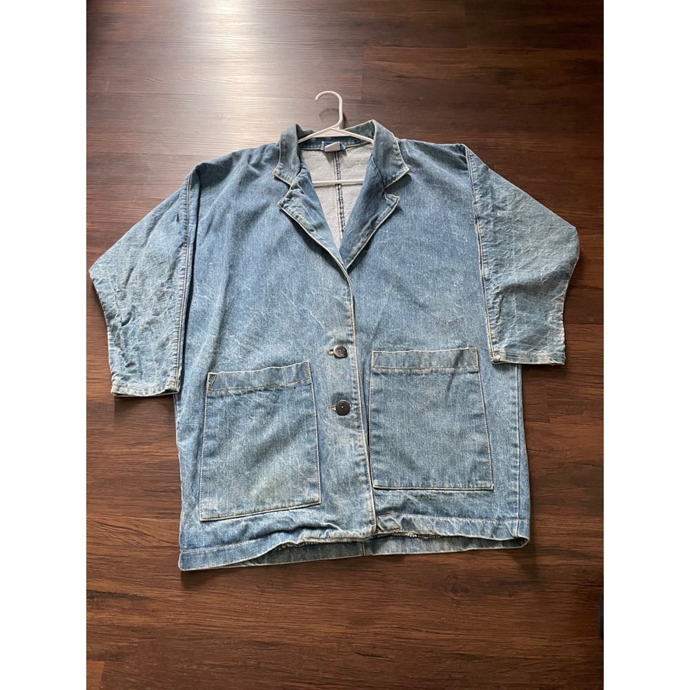 Vintage La Cetch Jeanwear Oversized Denim Blazer Made In‎ USA